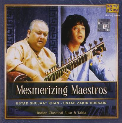 Mesmerizing Maestros Shujaat Khan and Zakir Hussain Audio CD Standard Edition