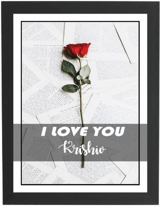 Beautum I Love You Krishiv Name Love You Printed Unique Digital Reprint 9inch x 13inch Painting Model No:CMGHP010083 Digital Reprint 13 inch x 9 inch Painting