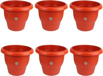 AASHU Heavy duty, Unbreakable round planters (Dia.-10.5", Height-8") Plant Container Set