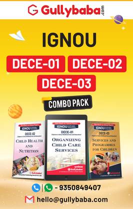 Gullybaba DECE Course DECE-01, DECE-02, DECE-03 COMBO Of IGNOU Help Books With Solved Previous Years Question Papers & Important Exam Notes