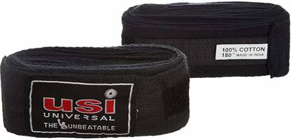 usi Black Cotton Hand Wrap 628A 2.75mtrs.Black Boxing Hand Wrap(Red, 2.75mm) Gym & Fitness Gloves