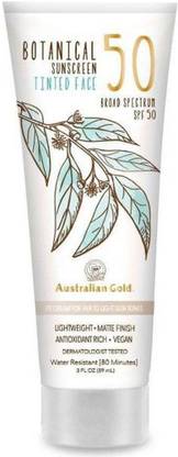 Australian Gold Sunscreen - SPF 50 Botanical Tinted Face Sunscreen Lotion Fair SPF 50