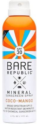 Bare Republic Sunscreen - SPF 50 Coco Mango Mineral Spray SPF 3