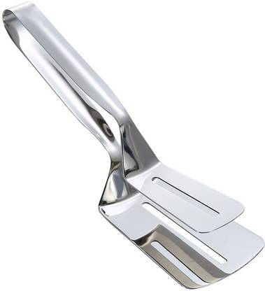 Mobfest ® Multifunction Cooking Serving Turner Frying Food Tongs 10 Inch Stainless Steel Steak Clip Clamp BBQ Kitchen Tongs 26 cm Utility Tongs