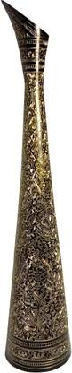 DECKORISH Hand Crafted Sleek and Long Brass Flower Vase 36 cm Brass Vase