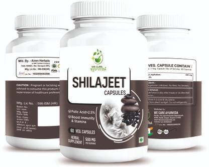 wecureayurveda Original Himalayan Shilajit Natural Stamina & Testosterone Booster 60 Capsules