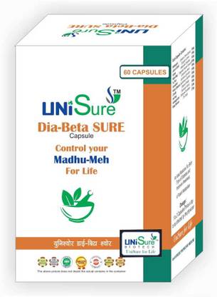 unisure DIA-BETA SURE CAPSULE/MADHU-MEH/SUGAR/DIABETES /METABOLISER