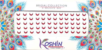 Koshin Red Half Moon Shape Small Size ( Chand Bindi ) फोरहेड लाल बिंदी