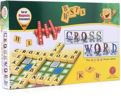 Funntul Magnetic Cross Word Game an English Word Puzzle Game, Educations Board Games for Kids - Multi Color (Crossword) Board Game Accessories