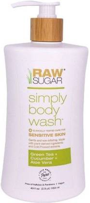 Raw Sugar Green Tea + Cucumber + Aloe Vera Sensitive Skin Simply Body Wash