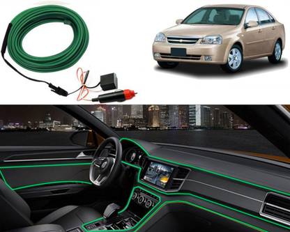 FINCOSTA DL:148- 5Mtr Car Dashboard Light Ice Green ELWire Fancy Ambient Light for Optra Car Fancy Lights