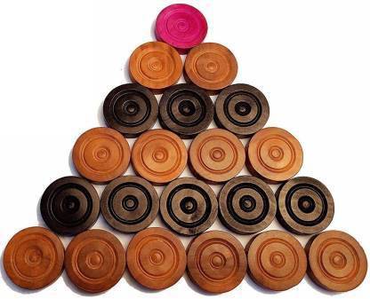 Rockjon Wooden Carrom Coins Carrom Pawns