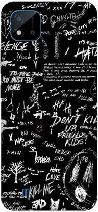 UMPRINT Back Cover for Realme C20/RMX3063/3061 Hate Pont Kill Heart Printed Back Cover