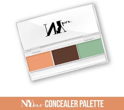 NY bae Concealer & Contour Palette with Green Color Corrector For Wheatish-Dark Skin - Maskin' at Manhattan Concealer
