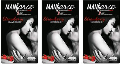 MANFORCE MAN FORCE STRAWBERRY COMBO PACK CONDOM Condom