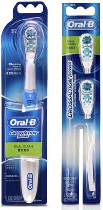 Oral-B Cross action battery powered brush and replacement heads Electric Toothbrush