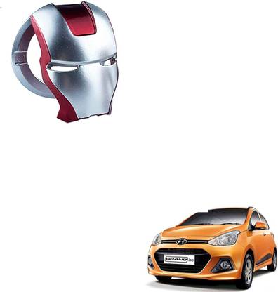 SEMAPHORE Iron Man Silver Red Car Engine Start Stop Switch Lambo Style Push Sticky Cover Button Car Interior For Hyundai Grand i10 Engine Start/Stop Button