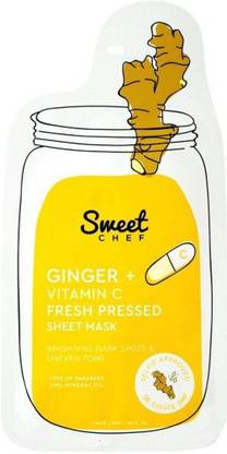 Sweet Chef Ginger Vitamin C Fresh Pressed Sheet Face Mask .