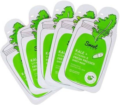 Sweet Chef Kale Vitamin B Fresh Pressed Face Mask Sheet / 5pk