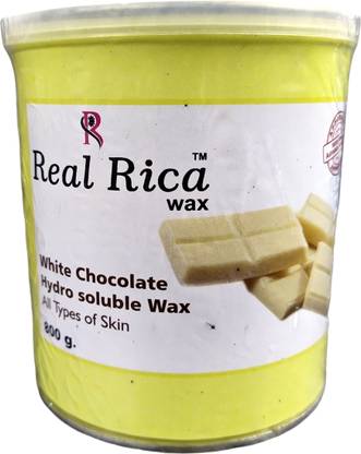 Real Rica WHITE CHOCOLATE FLAVOR HYDRO SOLUBLE WAX CREAM FOR ALL TYPE SKIN HAIR REMOVAL OF MEN & WOMEN FULL BODY WAXING - Cream