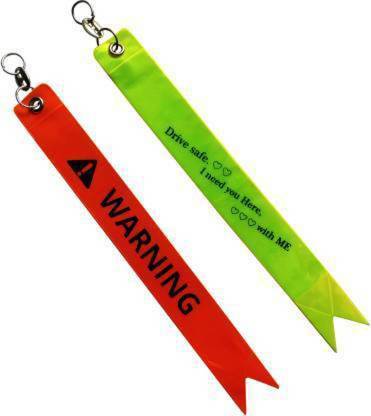 Meeko.com drive safe reflector/ warning 04 tag Key Chain