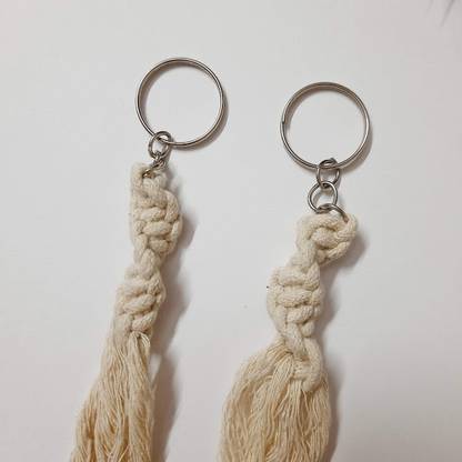 Arbitrary Hub Combo of 2 Mini Handmade Macrame Keychain Key Chain