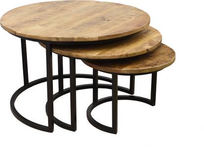 VINTAGE MANGO Solid Wood Nesting Table