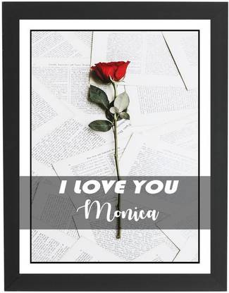 Beautum I Love You Monica Name Love You Printed Unique Digital Reprint 9inch x 13inch Painting Model No:CMGHP013080 Digital Reprint 13 inch x 9 inch Painting