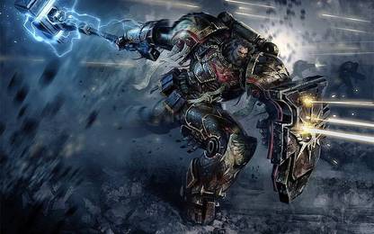 Space Marines Warhammer 40 000 Video Games Fantasy Art Matte Finish Poster Paper Print