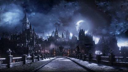 Digital Art Fantasy Art Dark Souls Iii Castle Night Hd Matte Finish Poster Paper Print