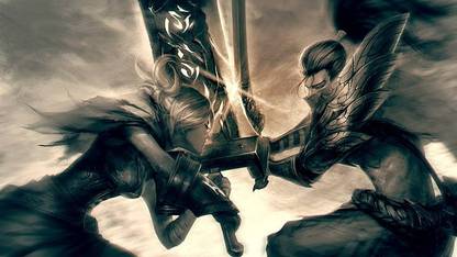 Artwork Fantasy Art Yasuo Riven Matte Finish Poster Paper Print