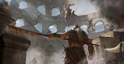 Fantasy Art Warrior Arena Fighting Matte Finish Poster Paper Print