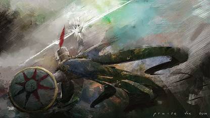 Dark Souls Drawing Shield Knight Sword Medieval Hd Matte Finish Poster Paper Print