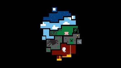 Minecraft Video Games Black Background Artwork Matte Finish Poster Paper Print