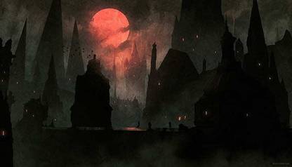 Artwork Fantasy Art Anato Finnstark Bloodborne Blood Moon Hd Matte Finish Poster Paper Print