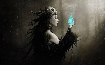 Magic Fantasy Art Fantasy Girl Dark Fantasy Matte Finish Poster Paper Print