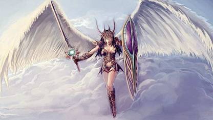 Angel Sword Warrior Hd Matte Finish Poster Paper Print