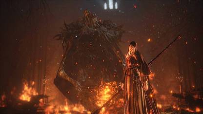 Dark Souls Iii Father Ariandel And Sister Friede Fire Depth Of Field Matte Finish Poster Paper Print