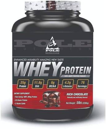 Pole Nutrition 100% Whey Protein 5 lbs, 2.26 kg Whey Protein