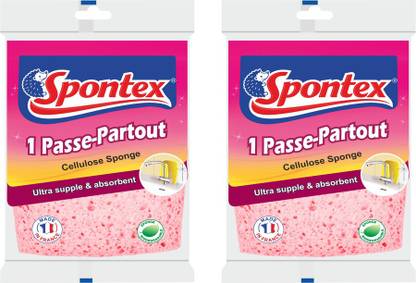 Spontex Passe - Partout Cellulose Sponge for Kitchen Cleaning Sponge Wipe Sponge Wipe