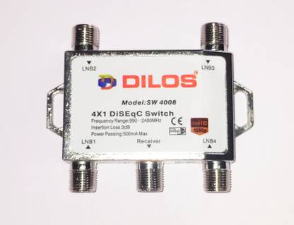 dilos 4 IN 1 DISEQC MULTI SPLITTER CONNECTOR LNB SWITCH FOR DISH Media Streaming Device