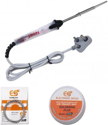 GAMI Electronic Repairing 2in1 Mobile Soldering Iron Equipment Tool Machine Combo Kit Set with Wire 30 W Simple (Flat Tip) 30 W Simple