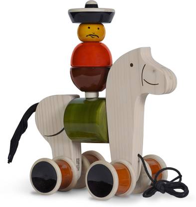 Folktales Handmade Wooden Hee Haw Toy 2 Wooden Toys for Kids age 1Y+