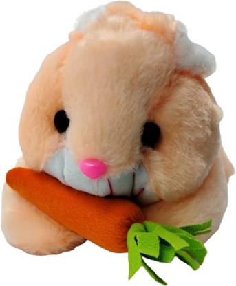 A2Z Peach Rabbit With Carrot Soft Toys For Baby  - 10 mm