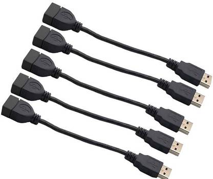 Dilurban (Pack of 5) Best USB 3.0/2.0 Male A to Female A Extension Cable with 5GBps Speed for Printer/PC/External Hard Drive; LED/LCD TV USB Ports USB Cable (Black) (Pack of 5) Best USB 3.0/2.0 Male A to Female A Extension Cable with 5GBps Speed for Printer/PC/External Hard Drive; LED/LCD TV USB Ports USB Cable (Black) USB Cable
