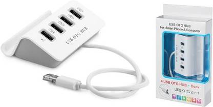 AltiCare 2in1 (USB + Micro USB) 4 Port Hi-Speed USB OTG HUB with Mobile Stand Dock - Connector for Multi Port Interface for Mobile Gamming & Other Interface 2in1 4 Port OTG HUB-31 USB Hub