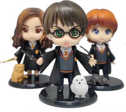 Meraki Creative Hub Harry potter Golden trio Limited editionToy action figure for Car Dashboard, Decoration, Office Desk & Study Table