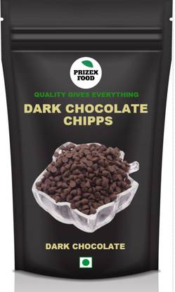 Prizex Dark Choco Chips, Chocolate Chips for Cake Decoration, Dark Chocolate Baking Chips, Chocolate Chip sprinklers-250gm Topping