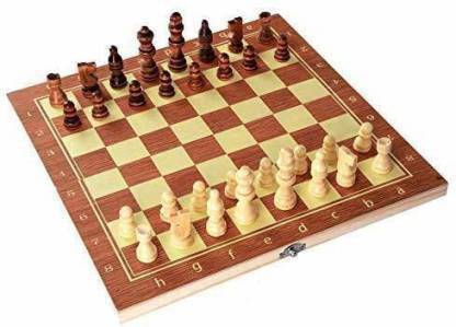 R D SPORTS MALL Khaby Top Class Quality Folding Handmade Wooden Chess Board 2.5 cm Chess Board