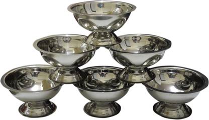 Dynore Stainless Steel Dessert Bowl Set of 6 Ice Cream Cups